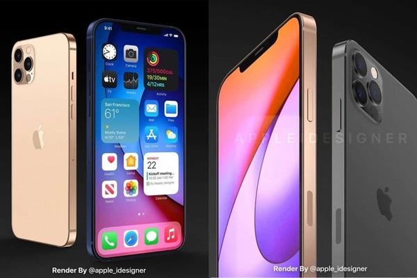 iPhone 12 pro lộ ảnh render thiết kế mạnh mẽ, màn hình tràn cạnh cuốn hút người nhìn