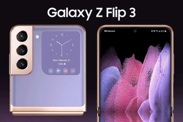 Rò rỉ ảnh render Galaxy Z Flip 3 mới cực ấn tượng