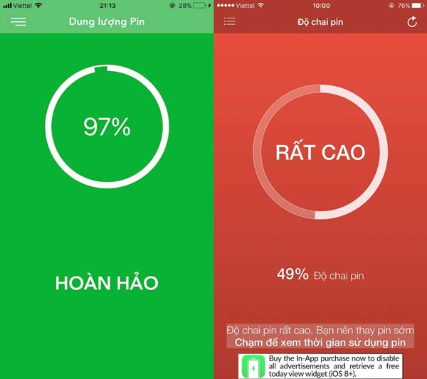 Dung lượng pin hao hụt lớn, chai pin