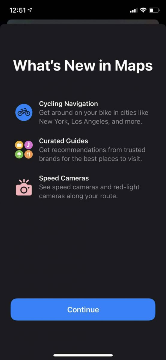 Màn hình Splash mới của Apple Maps