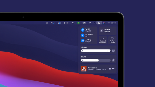 Control Center trên macOS Big Sur